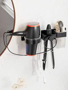 1个多功能吹风机支架，壁挂式吹风机收纳架，浴室吹风机架，吹风机整理架，浴室配件，浴室收纳整理 - 彩色 - 查看 10