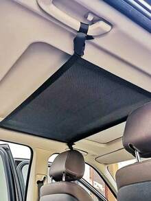 1 pieza Red de almacenamiento para techo de coche, bolsa organizadora de carga de doble capa ajustable, adecuada para camiones, campamentos, viajes por carretera, cochecitos