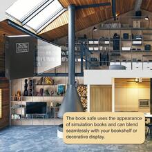 Scatola di sicurezza decorativa a forma di libro con serratura a chiave, scatola di archiviazione finta da libro, adatta per libreria domestica, negozio, salvadanaio, archiviazione documenti, colore nero