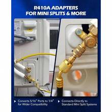 R410a Adapter, 516 Female To 14 Male Conditioner Hose Connectors R410a Refrigerant Split HVAC Recharging More, Set Of 4 Angled Adapters