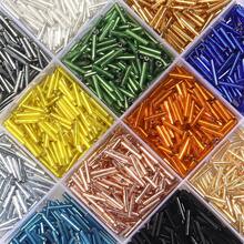 10g/Pack 6mm Long Glass Seed Beads, Elegant Fashion Bracelet, Phone Strap, Hair Accessory DIY Loose Beads - Tubular Rice Beads - View 11