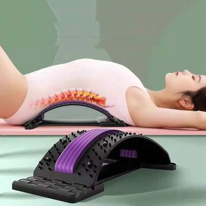 Lumbar Stretcher, Yoga Fitness Waist Stretching Massager, Home Lumbar Board Yoga Assist Device