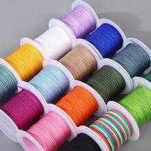 1 Set 20 Rolls Chinese Rope 0.8mm, Random Mixed Color Nylon Thread, Suitable For DIY Bracelets, Necklaces, Beaded Jewelry, Accessories, Materials - Mini 25-color Jade Thread - View 14
