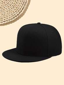 1pc Unisex Flat Brim Hip Hop Hat, Stylish Street Dance 3D Graphic, Multi-Color, Adjustable, Casual Outdoor Sports Beach, Polyester Patchwork Hard Top Baseball Cap, Suitable For Spring, Summer, Autumn, Winter