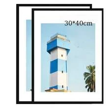 1pc/2pcs Metal Photo Frame, Aluminum Frame, Suitable For Wall Or Desktop Display, Poster, Art Painting, Minimalist & Fashionable Aluminum Alloy Frame, Suitable For Home Living Room, Bedroom, Office Decor, Sizes Include Gold, Silver, Black Aluminum Frames, 30X40cm/A3/A4