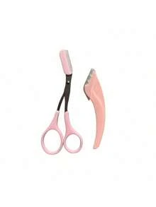 1/2/3pcs, Eyebrow Clippers/Crescent Shaped Eyebrow Trimmer, Blade, Novice Eyebrow Scraper, Male/Female Exclusive Set
