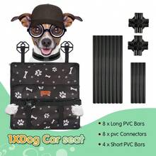 Dog Car Seat Puppy Portable Pet Booster Car Seat With Clip-On Safety Leash And Stable Fram, Anti-Collapse,Perfect For Small Pets
