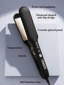 CRASTS 专业直发卷发器带显示屏，两用沙龙发型设计工具，直发器适用于刘海和内卷，无损伤 - 英規插(220-240V) - 查看 4