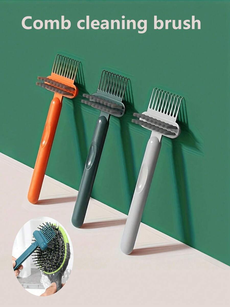 فرشاة تنظيف المشط، وكيل تنظيف المشط 2 في 1، وكيل تنظيف فرشاة الشعر، وسادة هوائية، فرشاة شعر، مزيل فرشاة شعر صغيرة، أدوات تنظيف فرشاة الشعر، مدمجة وقابلة للنقل، مناسبة للسفر، مناسبة لفرشاة مشط المرأة (لون عشوائي) قطعة واحدة/قطعتان