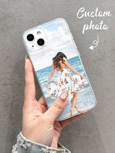 1pc Customized Image Phone Case, Personalized Photo Phone Case, Phone Case With Custom Image, Customized Image Phone Case, Anniversary Gift, Valentine's Day Gift, Birthday Gift, Wedding Gift, Mother's Day Gift, Father's Day Gift, Best Friend Gift, Gift For Mom/Dad, Gift For Boyfriend, Gift For Girlfriend, Fits 11 12 13 14 15 16 Pro Max, A14 A15 A55 A56 A34 A35 S23 S24 S25,Cell Phones & Accessories,Chic Autumn,Fashionable Personalized Phone Case,Boyfriend,Girlfriend,Family,Friends,Grandparents,Couple,For Anniversaries,For Birthdays