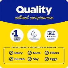 Enzymedica, Digest Basic + Probiotics, Gentle Digestive Enzymes With 400 Million CFU Active Cultures Per Capsule, 90 Count - Tên hương vịA - Xem 8