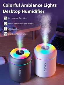 Humidificador USB y difusor de aromaterapia, con niebla fría de 180ml, funcionamiento silencioso, luz nocturna, diseño portátil, adecuado para dormitorio, escritorio, oficina y hogar - Ambientador de aire, humidificador de dormitorio, humidificador de escritorio, decoración de habitación, tecnología acústica de pulverización (purificador de aire, difusor, humidificador para dormitorio)