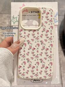 1个可爱玫瑰图案防水防摔防滑软手机壳保护套，兼容苹果和其他手机 - 彩色 - 查看 2