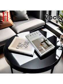 2/3件极简主义仿书装饰，家居装饰书籍，咖啡厅装饰，展厅桌面仿书，展厅装饰仿书，展厅摄影道具仿书