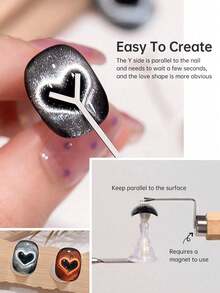 1pc/2Pcs 4 In 1 Strong Cat Eye Gel Nail Magnets, Multi-Function UV Gel Polish Flower Nail Art Tools Magnetic Sticks For Home Salon Manicure DIY,Nail Supplies,Nail Tools,Nail Art Tools,Back To School,Nails,Nail Tools For Press On Nails,Manicure Pedicure Tools,Friend Gifts, Female Gifts, Halloween Supplies, Travel Supplies, Christmas Supplies