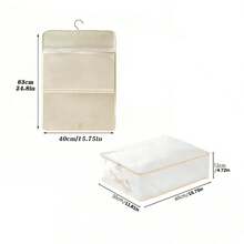 3 pièces Set (2 sacs suspendus à double couche + 1 sac de rangement en maille) pour l'organisation de la penderie pour les chaussettes, les vêtements, les pantalons, les soutiens-gorge, en tissu Oxford épaissi