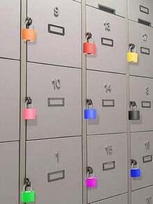 1pc/10pcs Mini Colorful Padlocks With Keys, Zinc Alloy Body And Plastic Shell, Suitable For Luggage, Backpacks, Gym Lockers, Travel Bags, Classrooms, And Other Storage Purposes