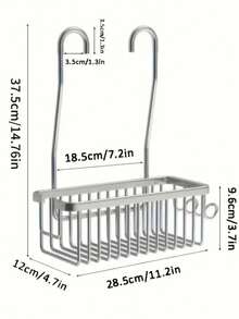 1 件不锈钢壁挂式浴室挂篮收纳架 - 轻质淋浴架，用于放置洗发水和配件、浴室收纳和储物、淋浴架 - 彩色 - 查看 15