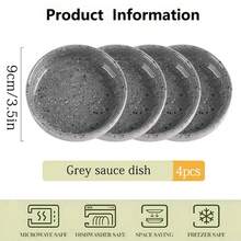 4pcs Ceramic Condiment Dishes - Soy Sauce, Vinegar, Seasoning Dishes, 4 Color Options, Ceramic Small Appetizer, Sushi, Wasabi Dipping Sauce Dishes, Commercial Spice Dishes, Household Kitchen, Dorm, Kitchen Supplies, Tableware Accessories, Kitchen Utensils, Best Christmas, Halloween, Thanksgiving, New Year, Holiday Gift