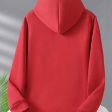 White Men's Heavy Hooded Sweatshirt - Fitness And Casual Winter Wear, Front Pocket, Long Sleeve Sports Pullover Sweatshirt, Navy/Red/White/Black/Gray/Beige, Machine Wash Training Clothing. Geometric Pattern Printed, Hooded Design Is Suitable For Outdoor Activities And Everyday Wear. Regular Fitted With Drawstring Hood For Autumn And Winter, Ideal For Fitness And Leisure Travel, Durable Fabrics, High-Quality Stitching - Black - View 11