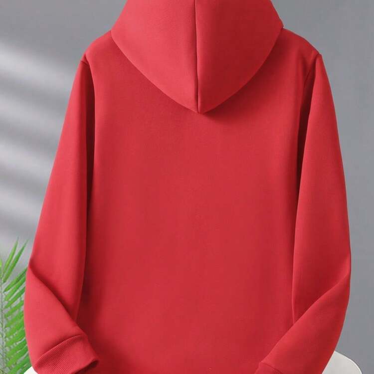 White Men's Heavy Hooded Sweatshirt - Fitness And Casual Winter Wear, Front Pocket, Long Sleeve Sports Pullover Sweatshirt, Navy/Red/White/Black/Gray/Beige, Machine Wash Training Clothing. Geometric Pattern Printed, Hooded Design Is Suitable For Outdoor Activities And Everyday Wear. Regular Fitted With Drawstring Hood For Autumn And Winter, Ideal For Fitness And Leisure Travel, Durable Fabrics, High-Quality Stitching - màu đen - Xem 11