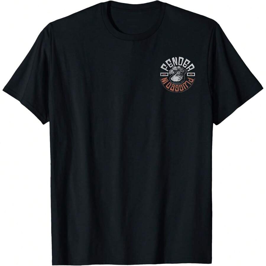 Fenders Plugged In Since 1946 Retro Pocket Size Guitar T-Shirt - màu đen - Xem 1