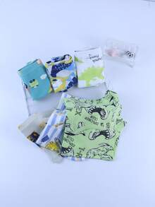 6 Pieces Boys Soft Cotton Toddler Dinosaur Underwear Children Truck Panties