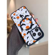This Simple Magnetic Phone Case With Halloween Pumpkin, Ghost, And Bat Patterns Is Suitable For 16/15/14/13/12/11 Pro/Plus/ProMax/XS Max/X/XS/S22/S22PLUS/S23/S23PLUS/S24/S24PLUS/S25/S25PLUS/S25ULTRA Series Phones. It Supports Wireless Charging And Has Shockproof Protection. It Is A Fashionable Choice For Gifts For Family, Friends, Yourself, Partners, Etc. - Multicolor-4 - View 6