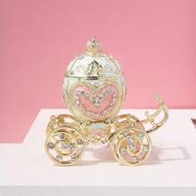 SIQIZHOU 1pc Ovoid European Enamel Heart-Shaped Carriage Jewelry Box, Decorative Storage Box, Russian Enamel Easter Egg Jewelry Box, Creative Decorative Jewelry Storage Box - Easter - View 10