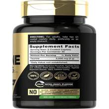 Carlyle Taurine Supplement | 2000mg | 60 Caplets | Vegetarian, Non-GMO, And Gluten Free | Advanced Athlete Formula - Trắng - Xem 2
