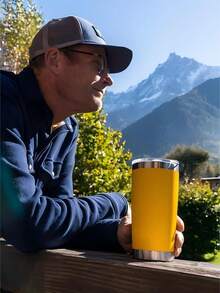 Vaso Térmico de Acero Inoxidable, Taza Termica Frio y Caliente para Cafe con Tapa , Termo Infusor de Vacío Doble para Hombre, Mujer, Regalo (20oz/600ml,Amarillo) - Amarillo - Ver 6