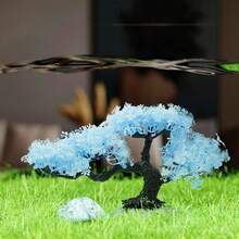 Decoração para aquário, conjunto de ornamentos para paisagem, árvore de cerejeira artificial, plantas aquáticas, adequado para pequenos peixes e camarões se esconderem