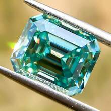 1pc High Quality Fashion Moissanite Fancy Cut Emerald Green Aquamarine Gemstone For Jewelry Setting And Decoration - Sea Blue - View 4