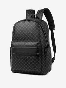 Large Capacity Presbyopic Casual Backpack, Unisex Fashion PU Leather Business Laptop Bag, College Student Backpack, Valentine's Day Gift Laptop Case - Multicolor - View 13