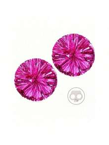 2 件啦啦队手持绒球丝带，舞蹈表演道具，广场舞游戏道具，用于足球、篮球、足球和体育表演、团队运动、舞蹈和啦啦队道具