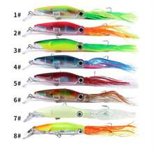 1 件优质章鱼小鱼鱼饵 - ABS 材质，适合淡水和咸水钓鱼 - 彩色 - 查看 5