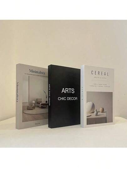 2/3件极简主义仿书装饰，家居装饰书籍，咖啡厅装饰，展厅桌面仿书，展厅装饰仿书，展厅摄影道具仿书