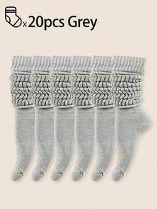 40双/30双/24双男女通用舒适运动袜，适合运动和训练，女士长袜，休闲和商务装，抗菌，柔软，黑白，防臭，吸湿排汗，柔软轻便，适合秋冬，20双/10双/8双/6双/4双/2双 - 彩色 - 查看 26