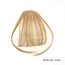 6-Inch Synthetic Hairpin Bangs Brown Invisible Front Bangs Clip Air Bangs Natural Black Wig Girl Bangs - Black - View 24