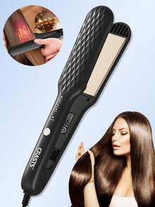 CRASTS Professional Straightening & Curling Iron, Dual-Use Salon Hair Styling Tool, Straightener With Display Screen, Non-Damaging Flat Iron For Bangs And Inward Curls