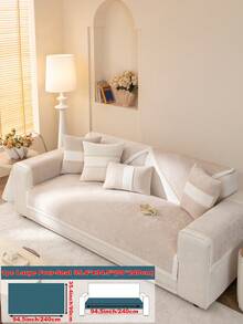 1件装奢华简约沙发垫套,时尚包边沙发座垫,四季皆宜,防滑、防尘、防刮,保护沙发,装饰客厅、卧室、书房、办公室,适用于1-4人沙发、L型沙发,波西米亚风格 - 卡其色 - 查看 15