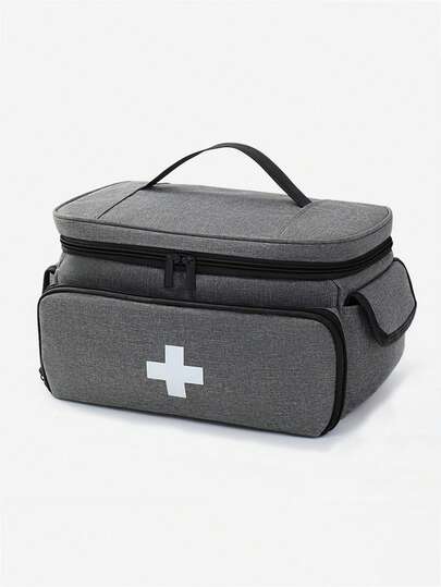 1pc Multi-Pocket Versatile Home First Aid Medicine Box, Travel Medical Supply Storage Organizer, Suitable For Storing Various Medications Travel Essentials Holiday Vacation Medicine Organizer Emergency Kit Medicine Bag Medicine Storage Bag For Travel For Outdoor Portable First Aid Bag