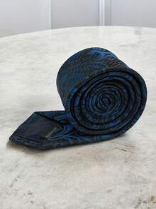Luxury Men's Skinny Ties Polyester Silk Solid Polka Dot Striped Check Skinny Jacquard Groomsman Tie - 薄荷綠 - 查看 3