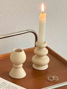 1 sfeșnic ceramic vintage, suport pentru lumânări în stil roman minimalist, accesoriu de decor pentru casă, potrivit pentru cina la lumina lumânărilor, cadou potrivit pentru decorarea camerei de zi și a dormitorului