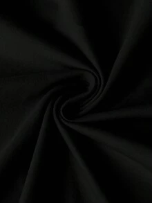 女式字母印花黑色圆领长袖 T 恤，宽松休闲打底衫，秋季 - 黑色 - 查看 6