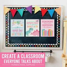 W3Z7 Hadley Designs 6 Social Studies Classroom Decorations – US History Posters Elementary, Middle School And High School, Durable World History Wall Art Teachers - Pastel Classroom Decor - 1 - View 8