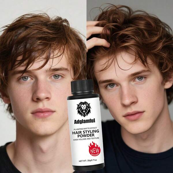 20g Adglamful Hair Volumizing Powder, 2-In-1 Oil Control & Volumizing, Natural Non-Whitening, Enhances Fullness, 24-Hour Long-Lasting Styling