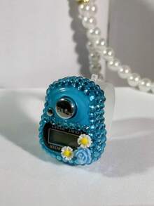 عداد رقمي محمول صغير مزين بأزهار من الراين، قابل للضبط بإحكام، ضغط يدوي مريح للعد، متوفر بألوان متعددة، مناسب للرياضات الخارجية والتلاوة والعد الديني، خفيف الوزن ومحمول، سيناريوهات استخدام متنوعة - متعدد الألوان - مشاهدة 4