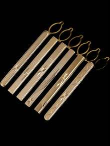 1pc Men's Gold Elegant Patterned Tie Clip, Wedding Tie Clip, "I LOVE YOU" Suitable For Men's Wedding Wear, Cufflinks & Tie Clip Set Suitable For Men's Formal Wear, Business Tie Clip