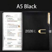 1 Stück 2026 Planungsbuch A5/A6 Terminplaner Kalenderbuch Tagesnotizblock (2026.01-2026.12)